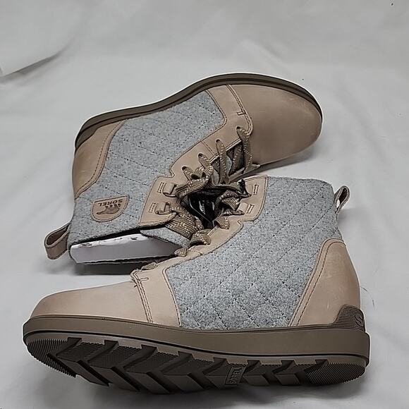 🐨SOREL🐨EVIE 11 NW LACE WOMAN 9.O BOOTIES WATERPROOF OMEGA TAUPE WET SAND NWOB - Picture 14 of 16